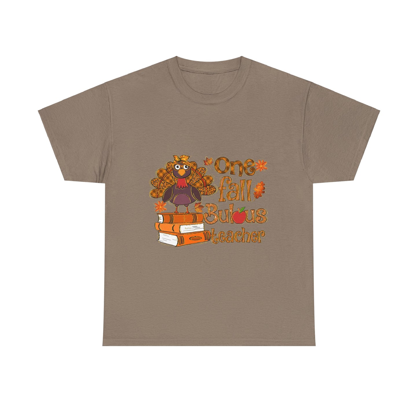 Fall Teacher Unisex Heavy Cotton Tee - 'One Fall -Bulous Teacher' Design