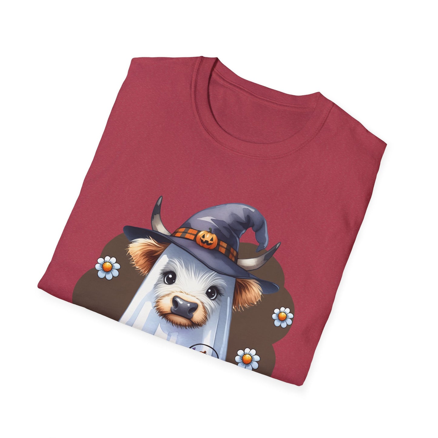 Funny Cow Halloween T-Shirt - "Bull Sheet" Unisex Softstyle Tee