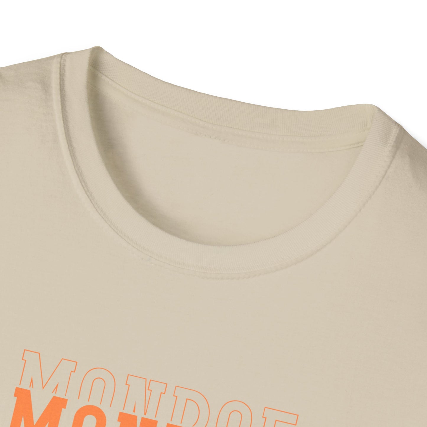 Triple Monroe Orange Lettering with Cute Lion King Unisex Adult Softstyle T-Shirt