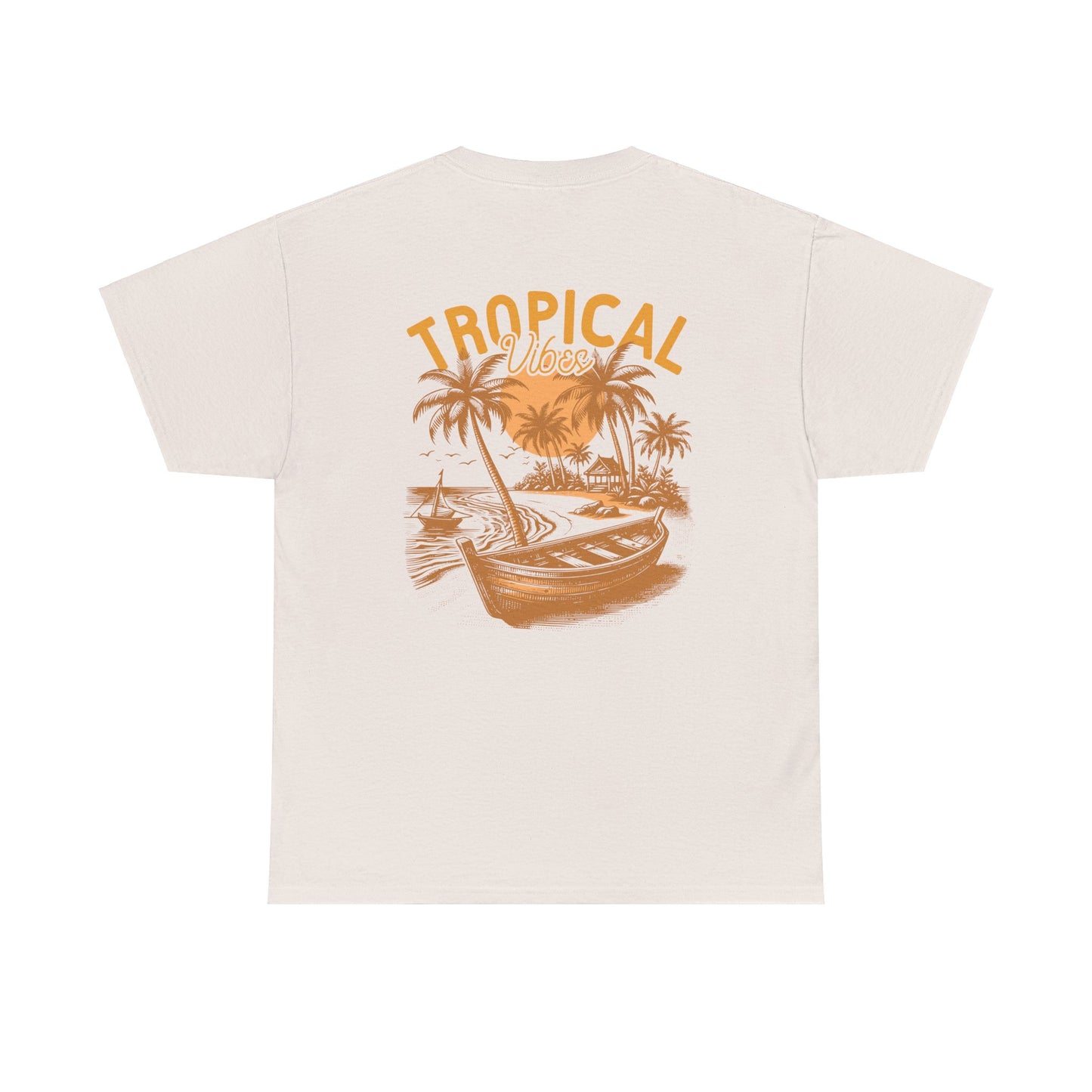 Tropical Vibes Vacation Beach Club Unisex Heavy Cotton Tee