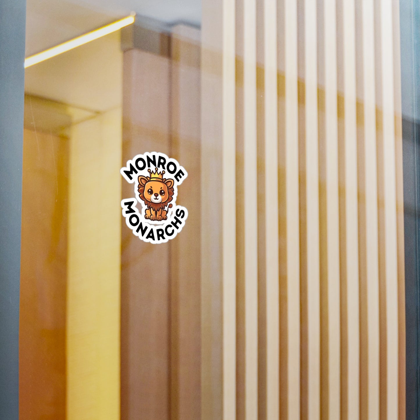 Monroe Monarch with Baby Lion Kiss-Cut Vinyl Decals