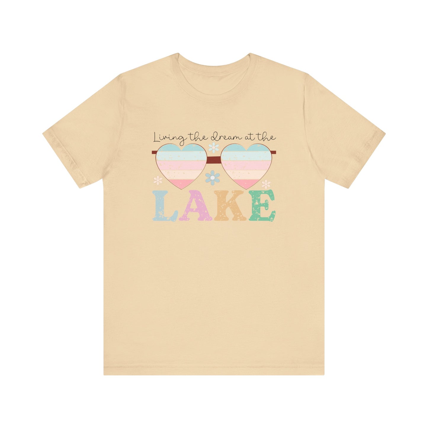 Living the Dream at the Lake Unisex Jersey Short Sleeve Tee