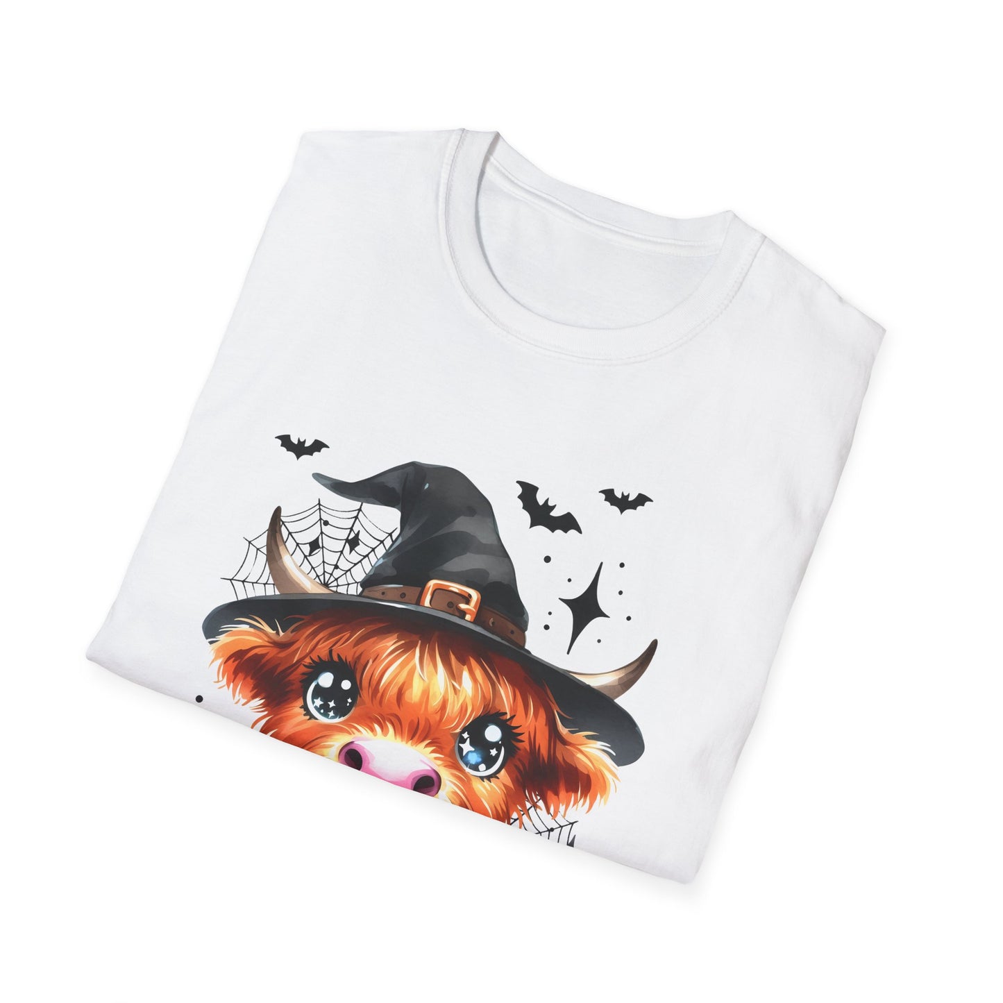 Spooky Heifer Halloween Cow Unisex Softstyle T-Shirt for Halloween