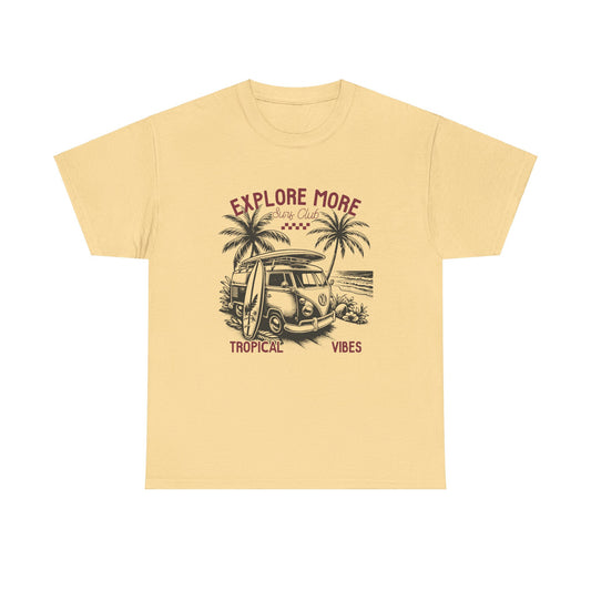 Explore More Surf Club Vintage Summer/Surf Unisex Heavy Cotton Tee