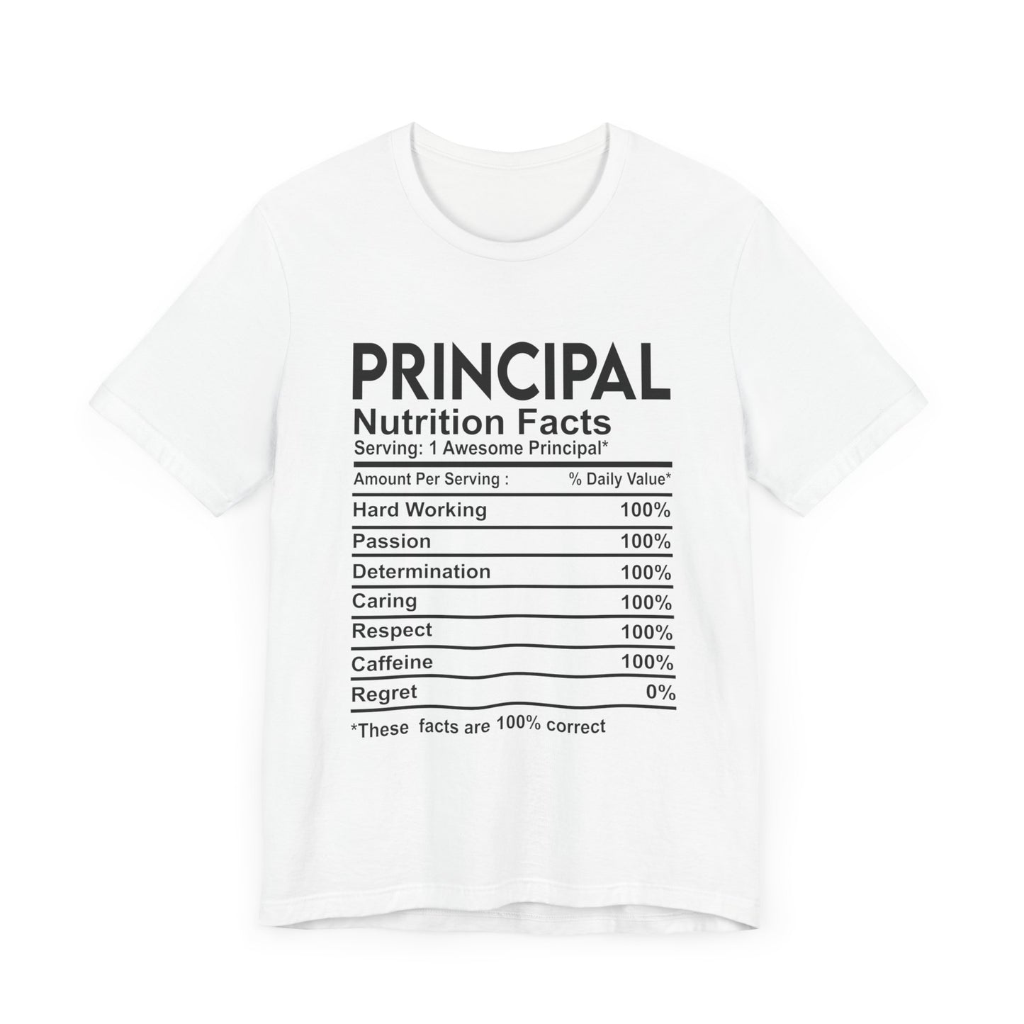 Principal Nutritional Facts Unisex Jersey Short Sleeve Tee