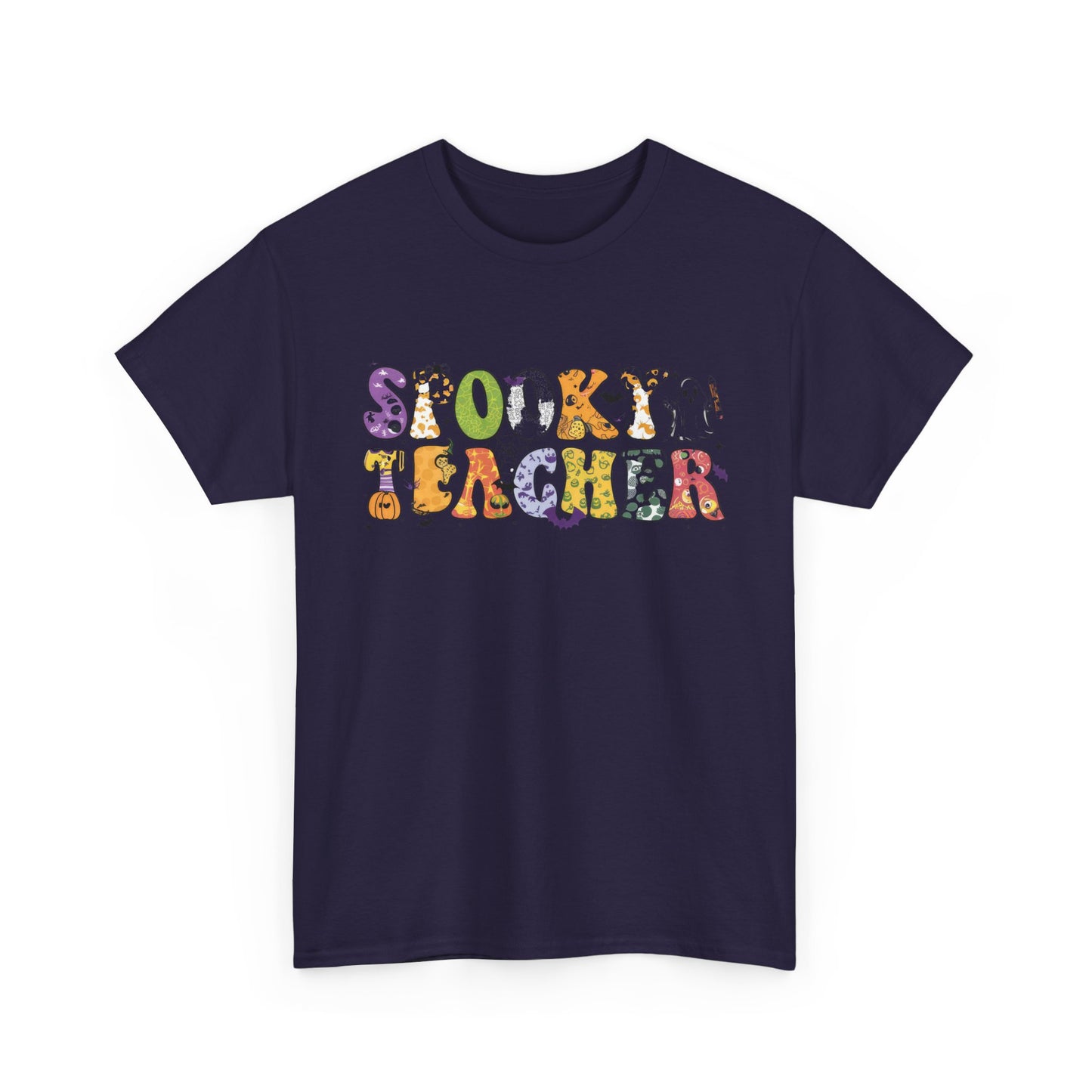 Spooky Teacher Unisex Heavy Cotton Tee - Perfect for Halloween School Teacher Classroom Style