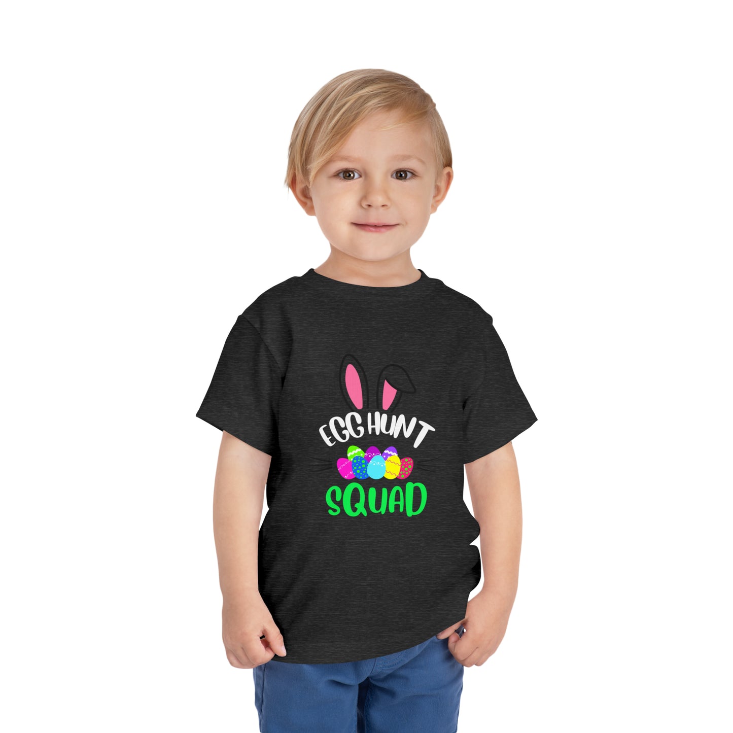 Egg Hunt Squad Toddler Short Sleeve Tee