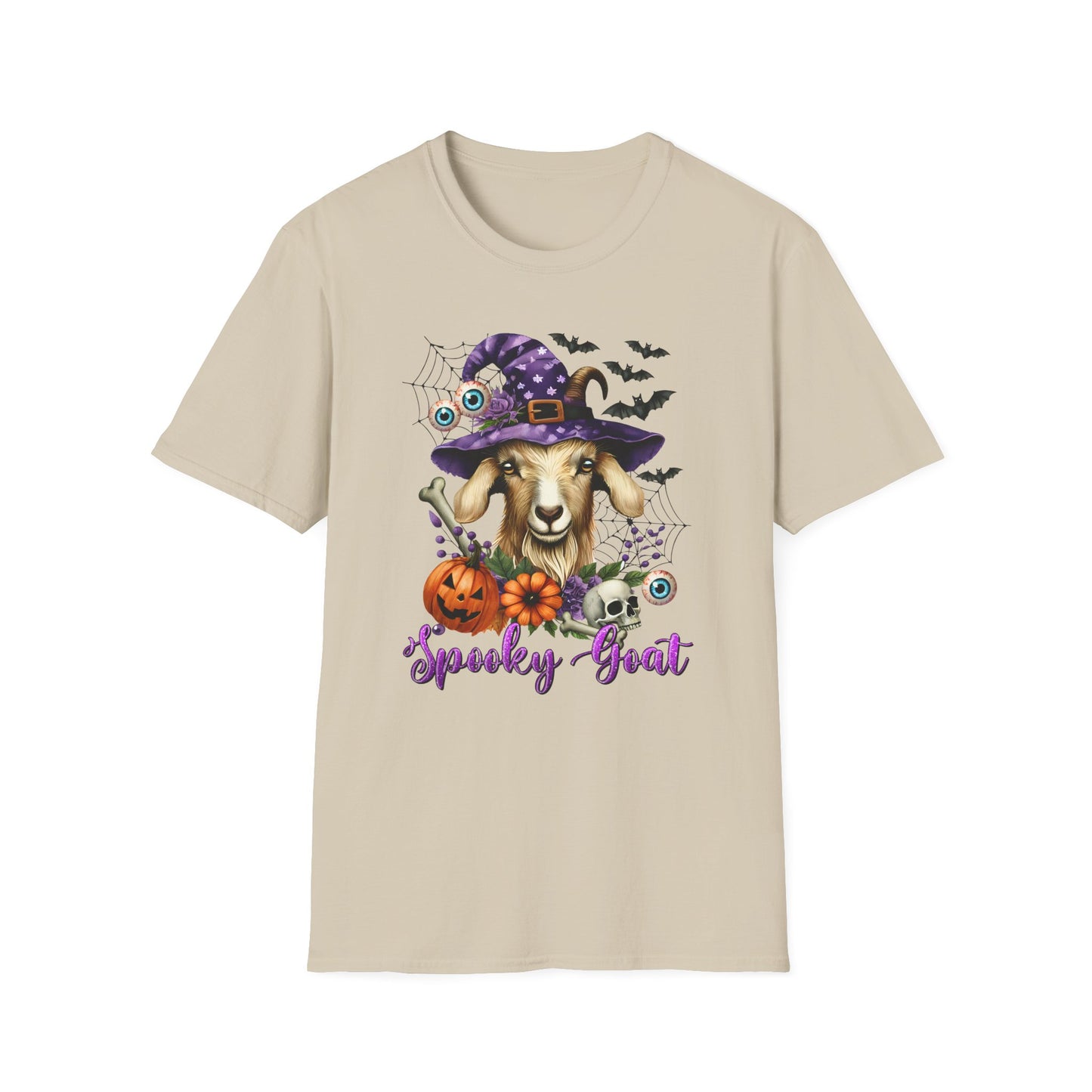 Spooky Goat Fall Halloween Farm  Unisex Softstyle T-Shirt