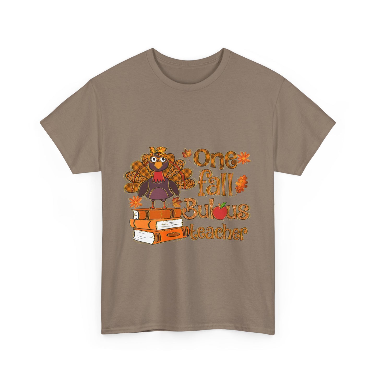 Fall Teacher Unisex Heavy Cotton Tee - 'One Fall -Bulous Teacher' Design