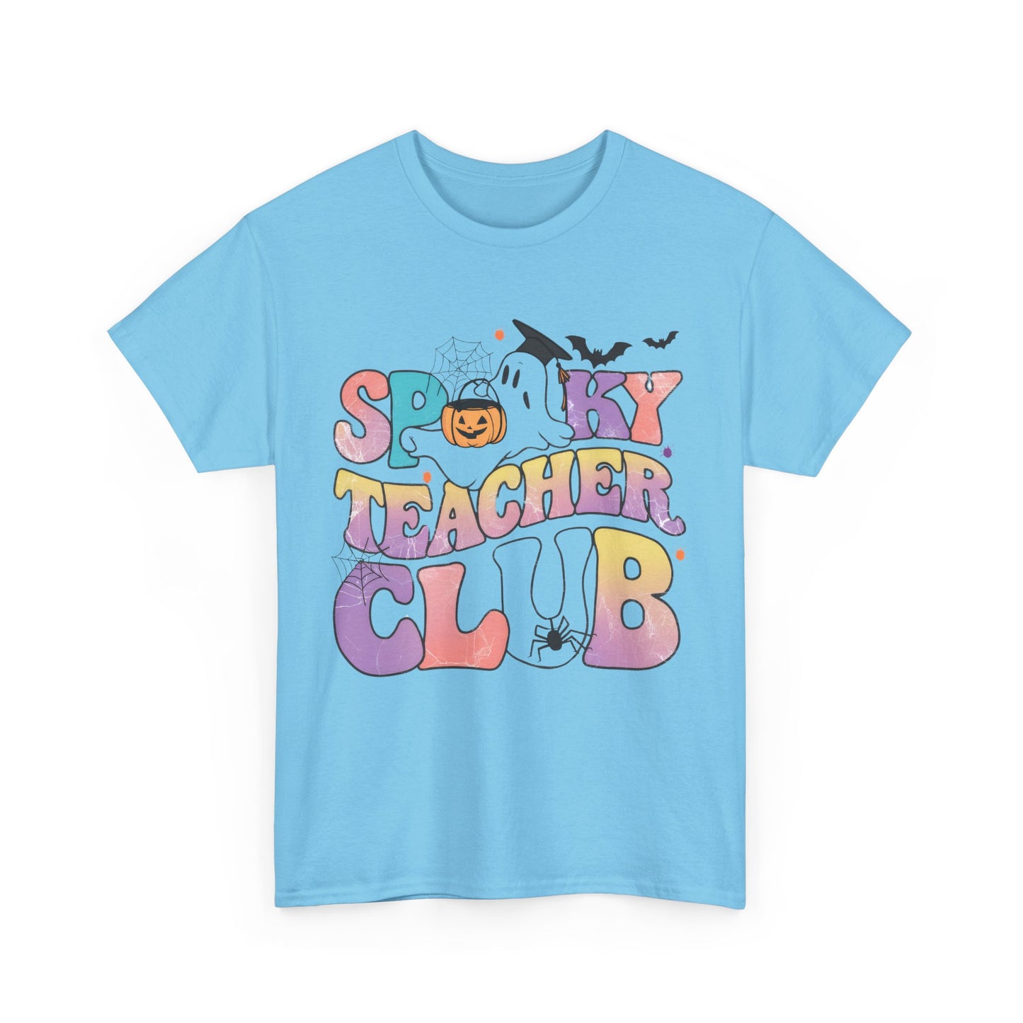 Spooky Teacher Club Unisex Heavy Cotton Tee - Perfect for Halloween Celebrations