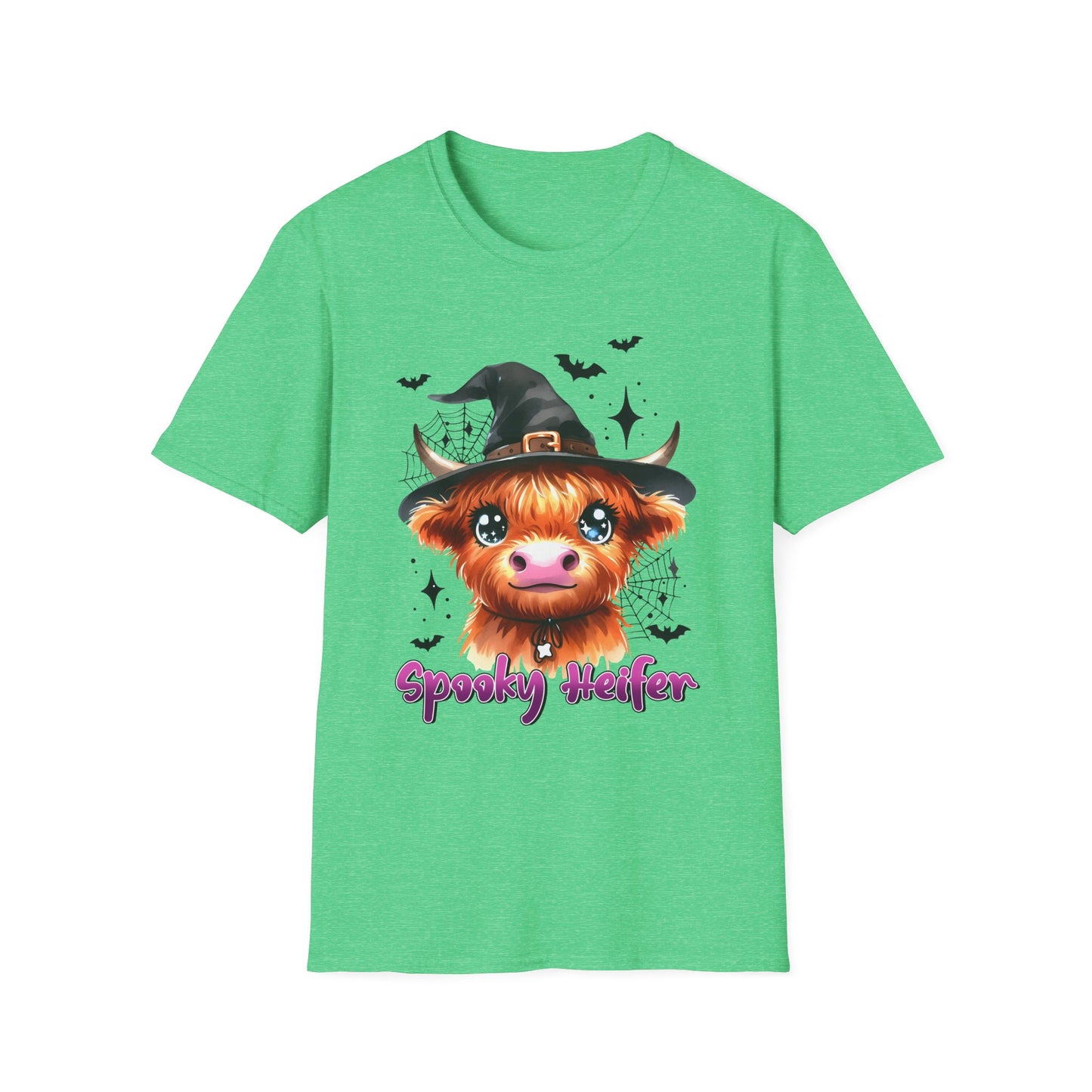 Spooky Heifer Halloween Cow Unisex Softstyle T-Shirt for Halloween