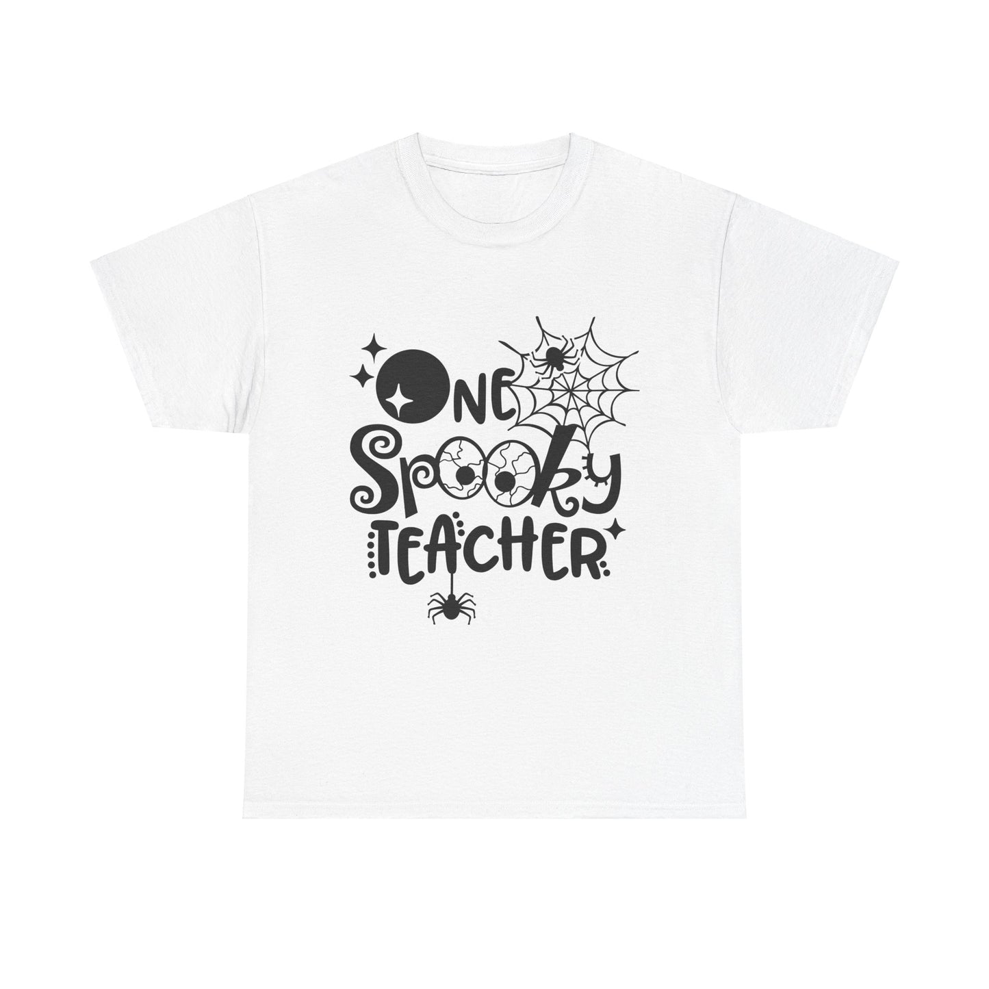 Spooky Teacher Halloween Tee - Unisex Heavy Cotton Shirt