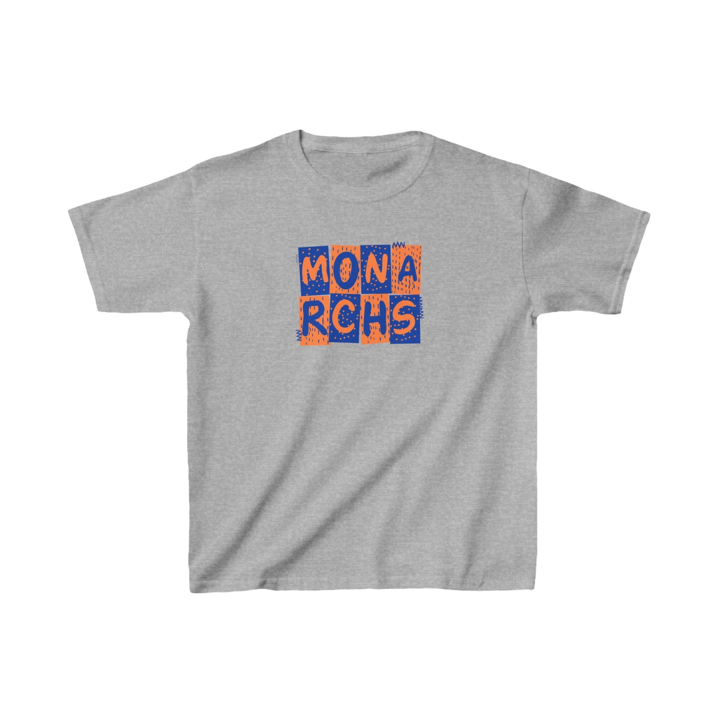 Kids Monarchs SquaresHeavy Cotton Tee - Fun & Vibrant Graphic T-Shirt for Young Fans