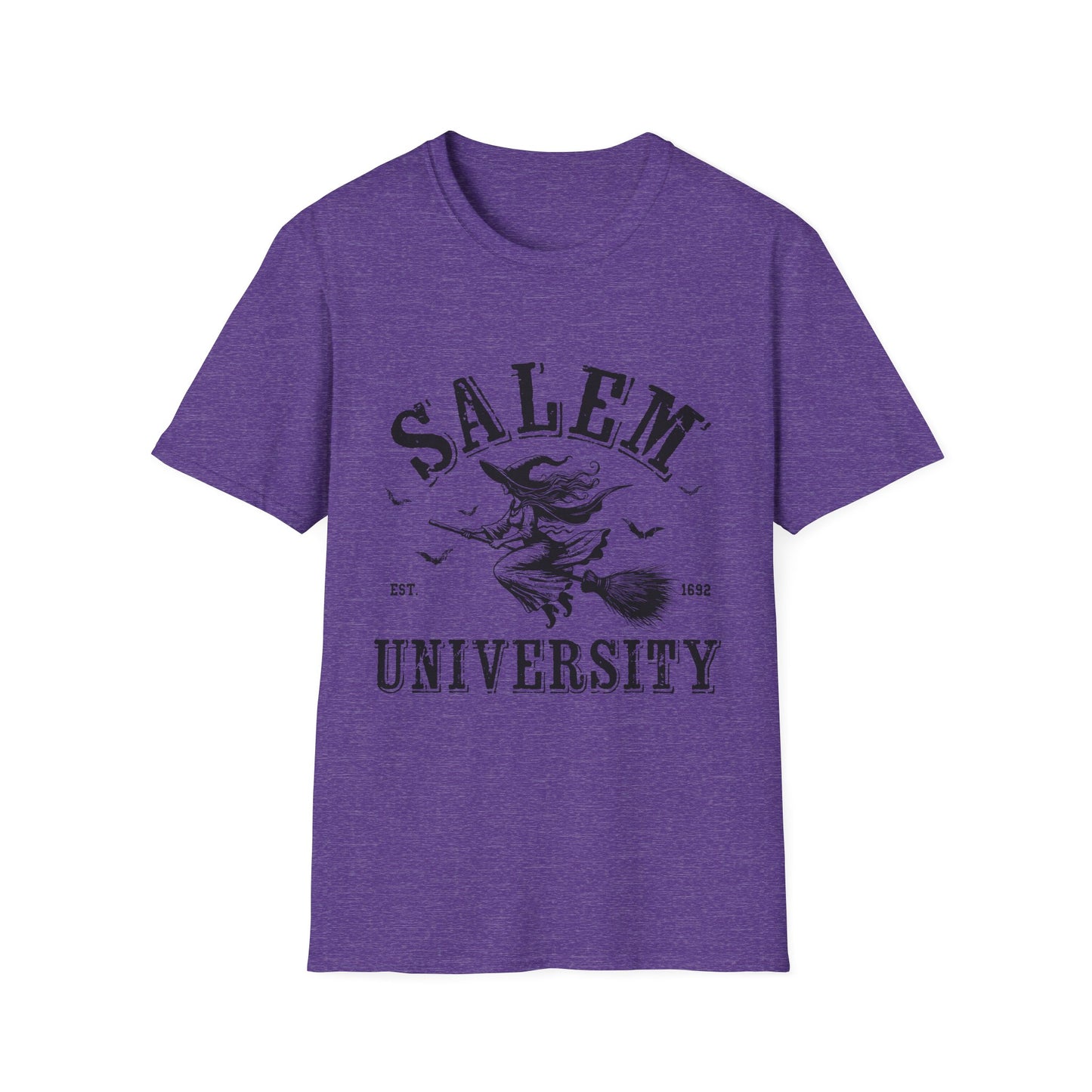 Salem University Vintage Witchy T-Shirt | Unisex Softstyle Tee | Perfect for Halloween & College Spirit