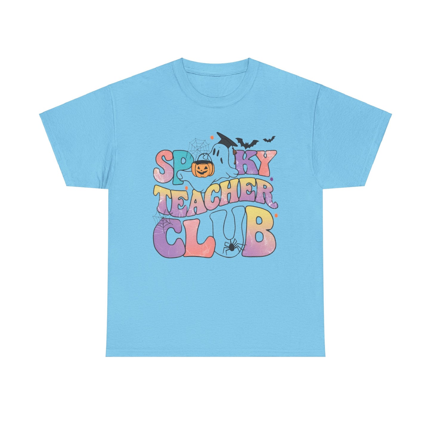 Spooky Teacher Club Unisex Heavy Cotton Tee - Perfect for Halloween Celebrations