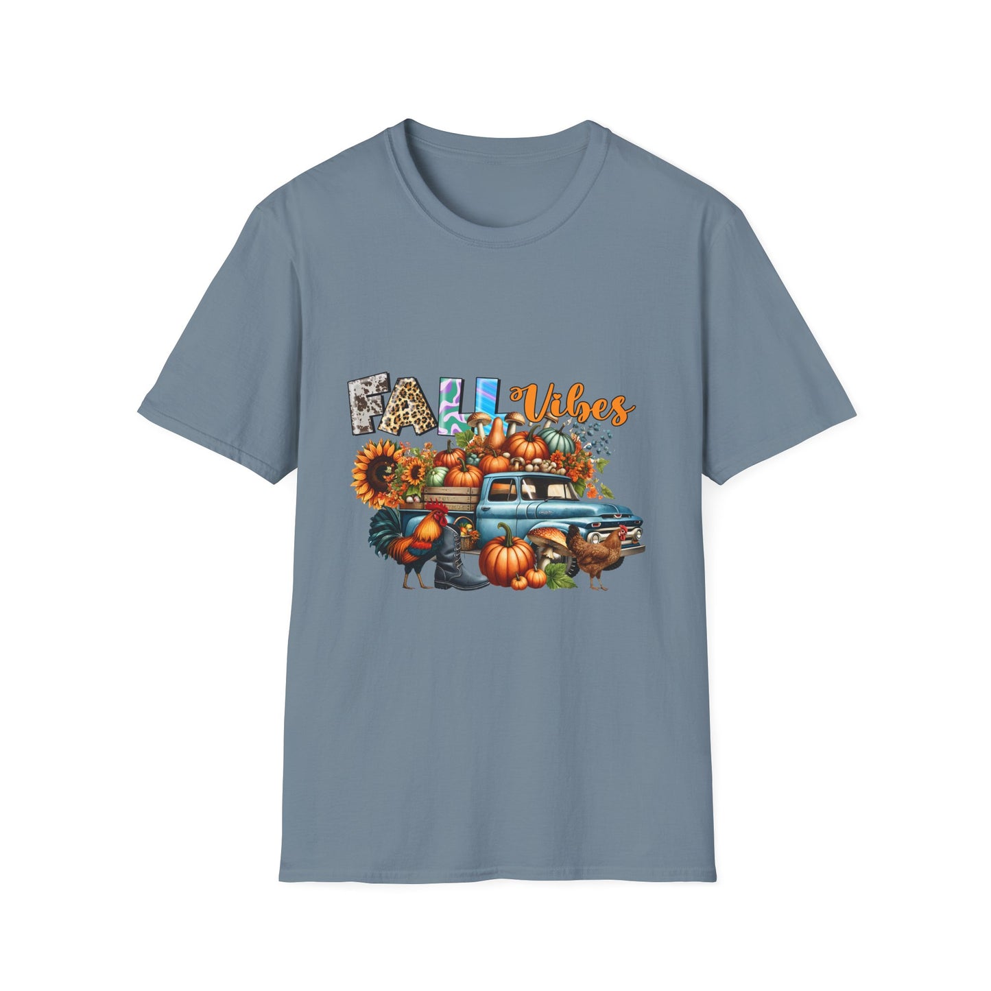 Fall Vibes Farm Unisex Softstyle T-Shirt - Perfect for Autumn Celebrations