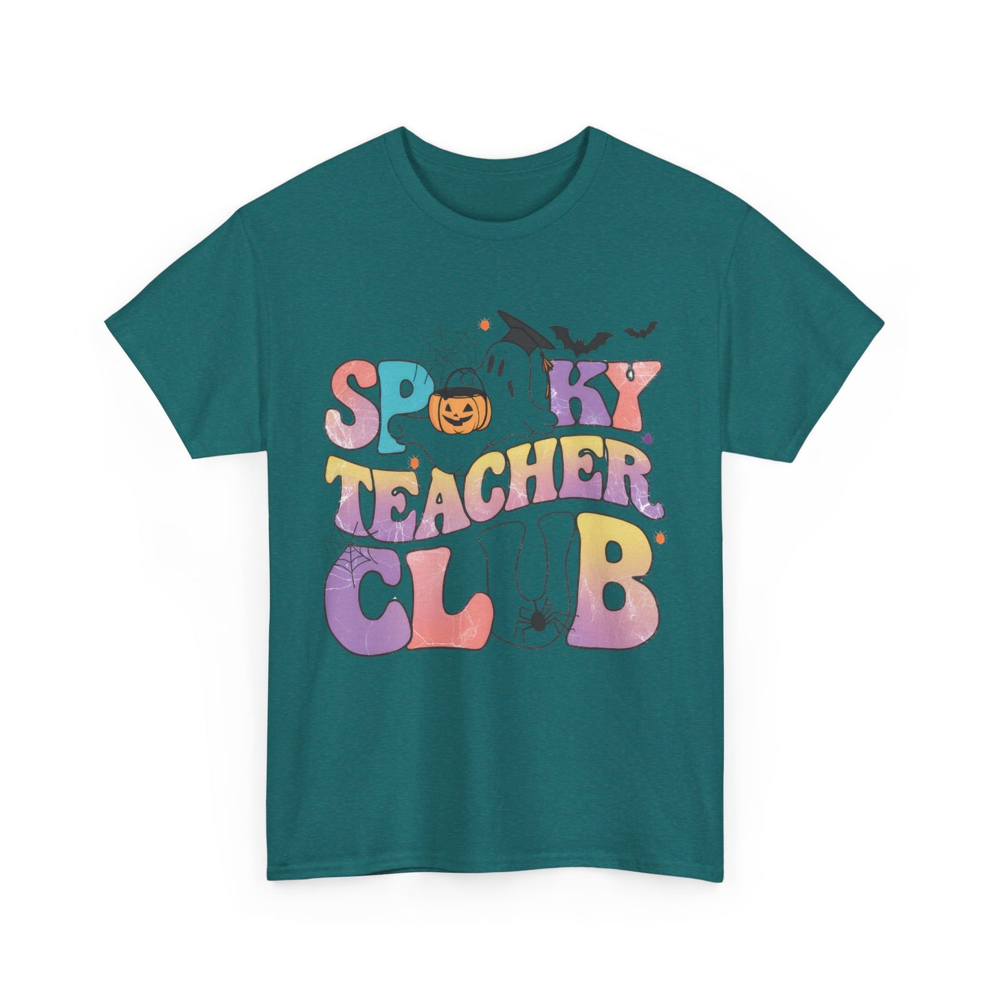 Spooky Teacher Club Unisex Heavy Cotton Tee - Perfect for Halloween Celebrations