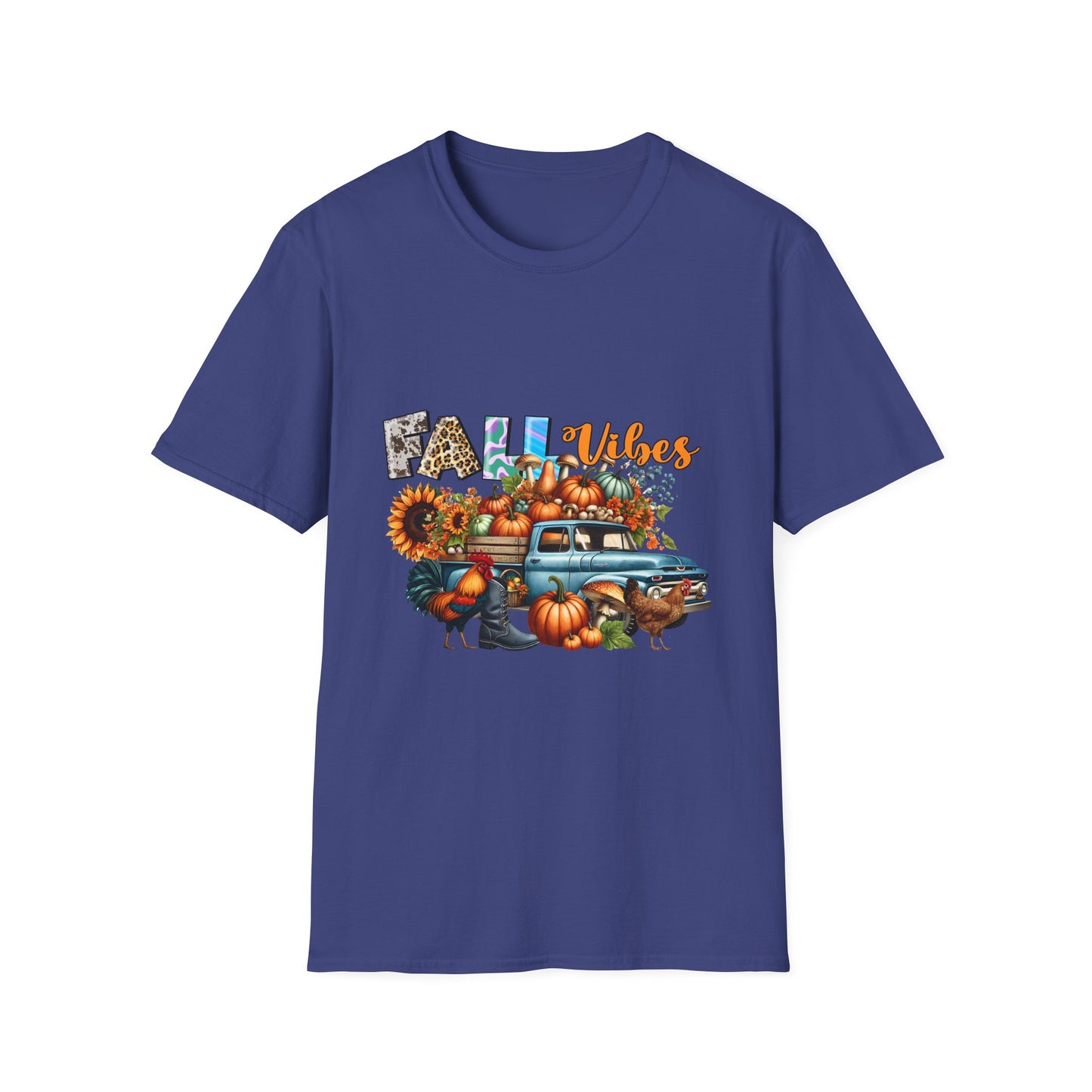 Fall Vibes Farm Unisex Softstyle T-Shirt - Perfect for Autumn Celebrations