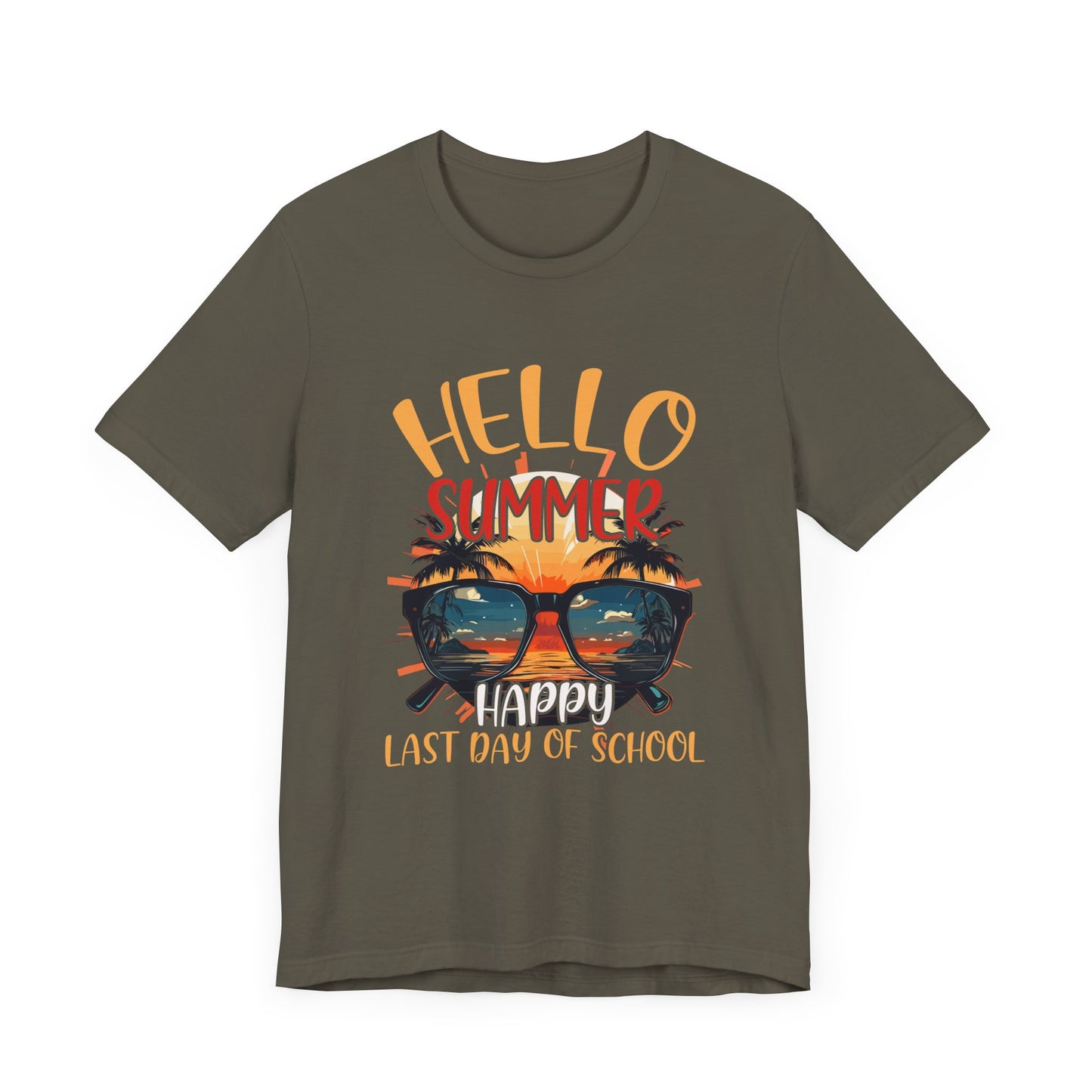 Hello Summer Happy Last Day of School Unisex Jersey Short Sleeve Tee