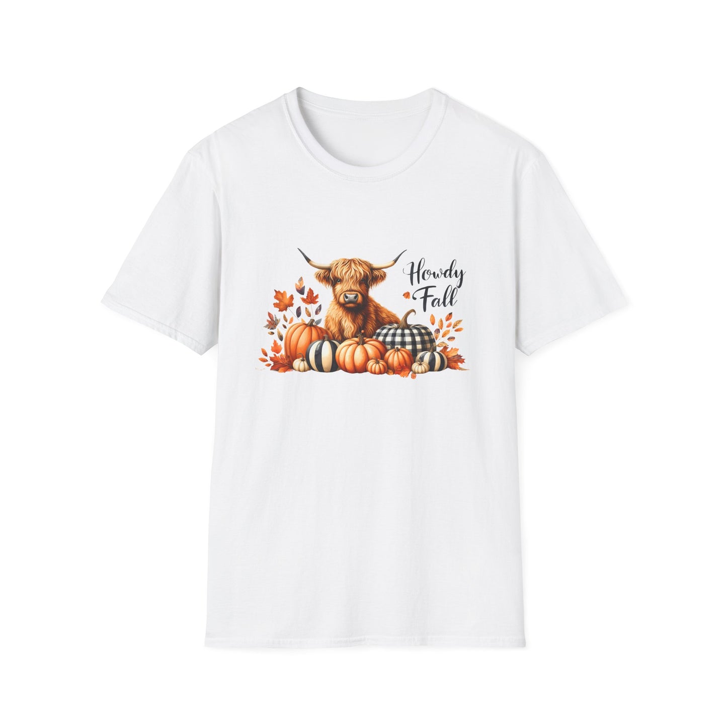 Autumn Cow Graphic T-Shirt - Perfect for Fall Celebrations