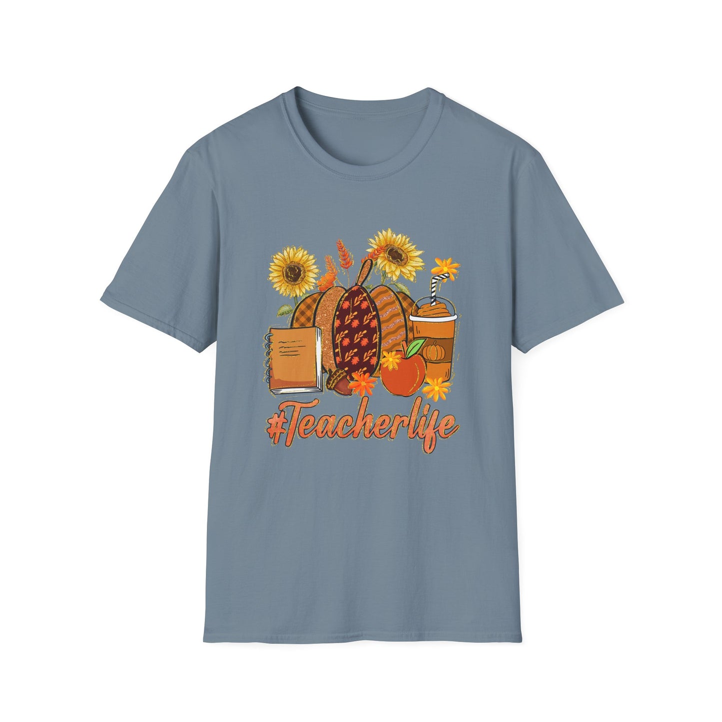 #Teacherlife Fall Unisex Softstyle T-Shirt - Perfect Gift for Teachers, Back to School, and Appreciation Events