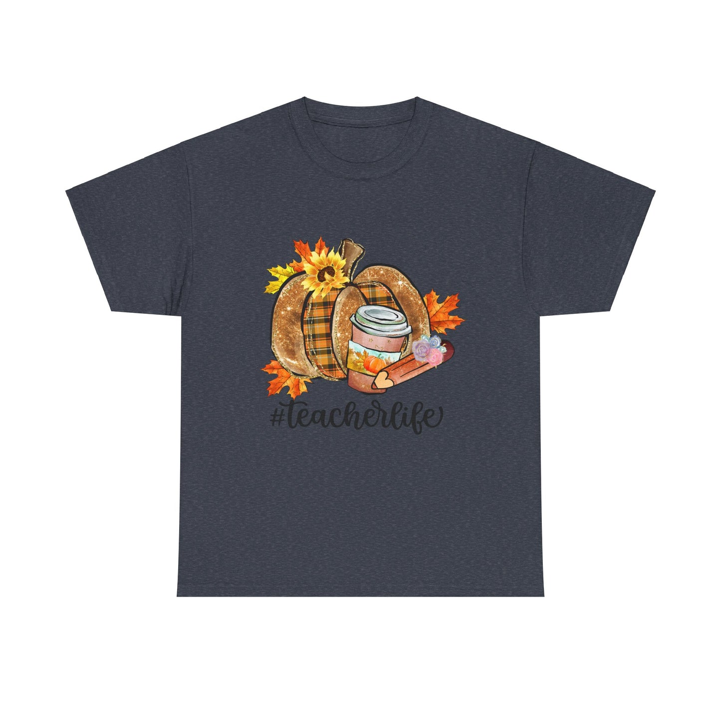 Fall Teacher Life Unisex Heavy Cotton Tee