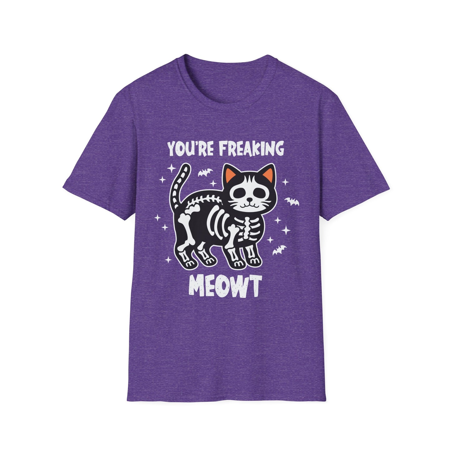 You're Freaking Meowt Skeleton Cat Unisex Softstyle Halloween T-Shirt