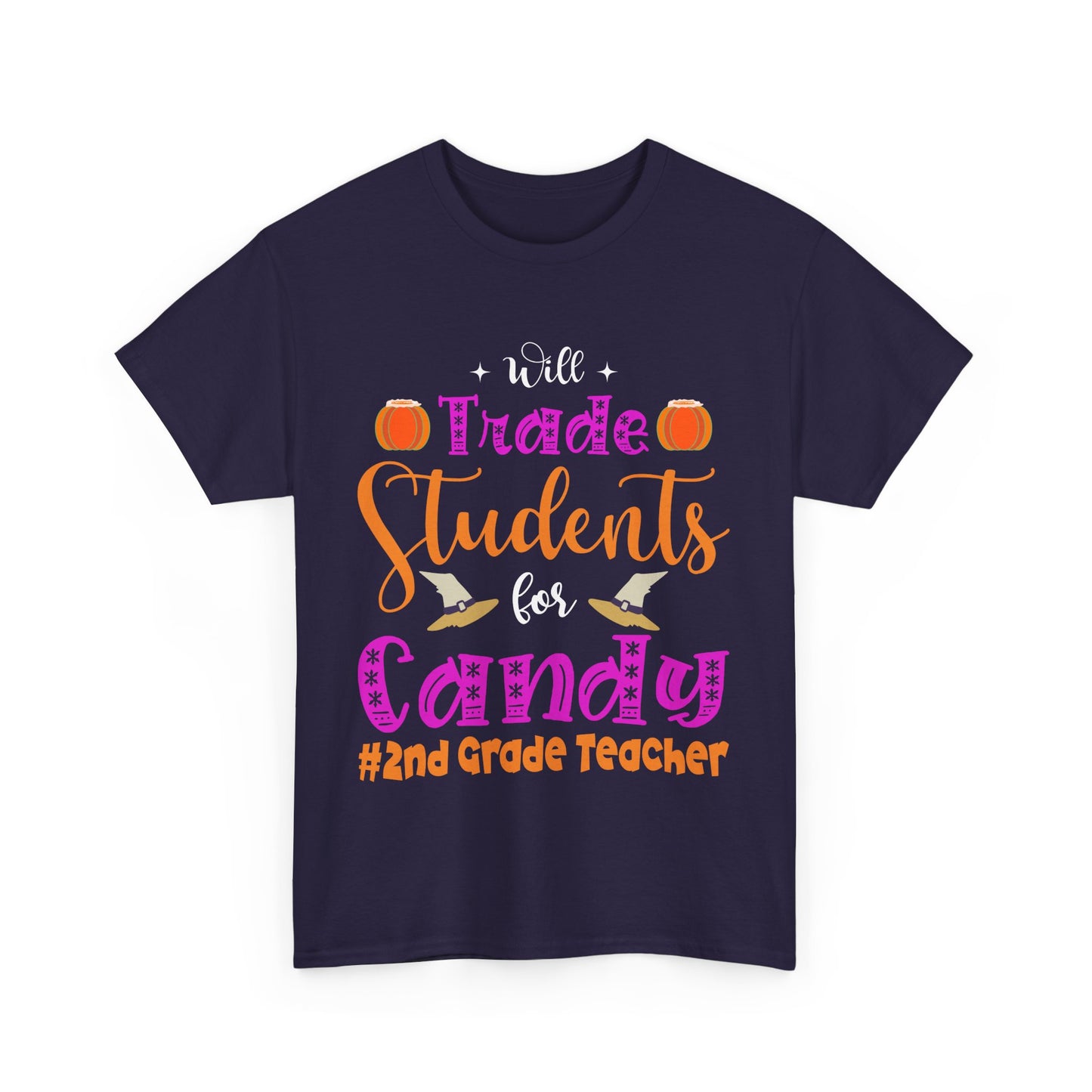 Trade Students for Candy #2nd Grade Teacher Halloween School Tee Unisex