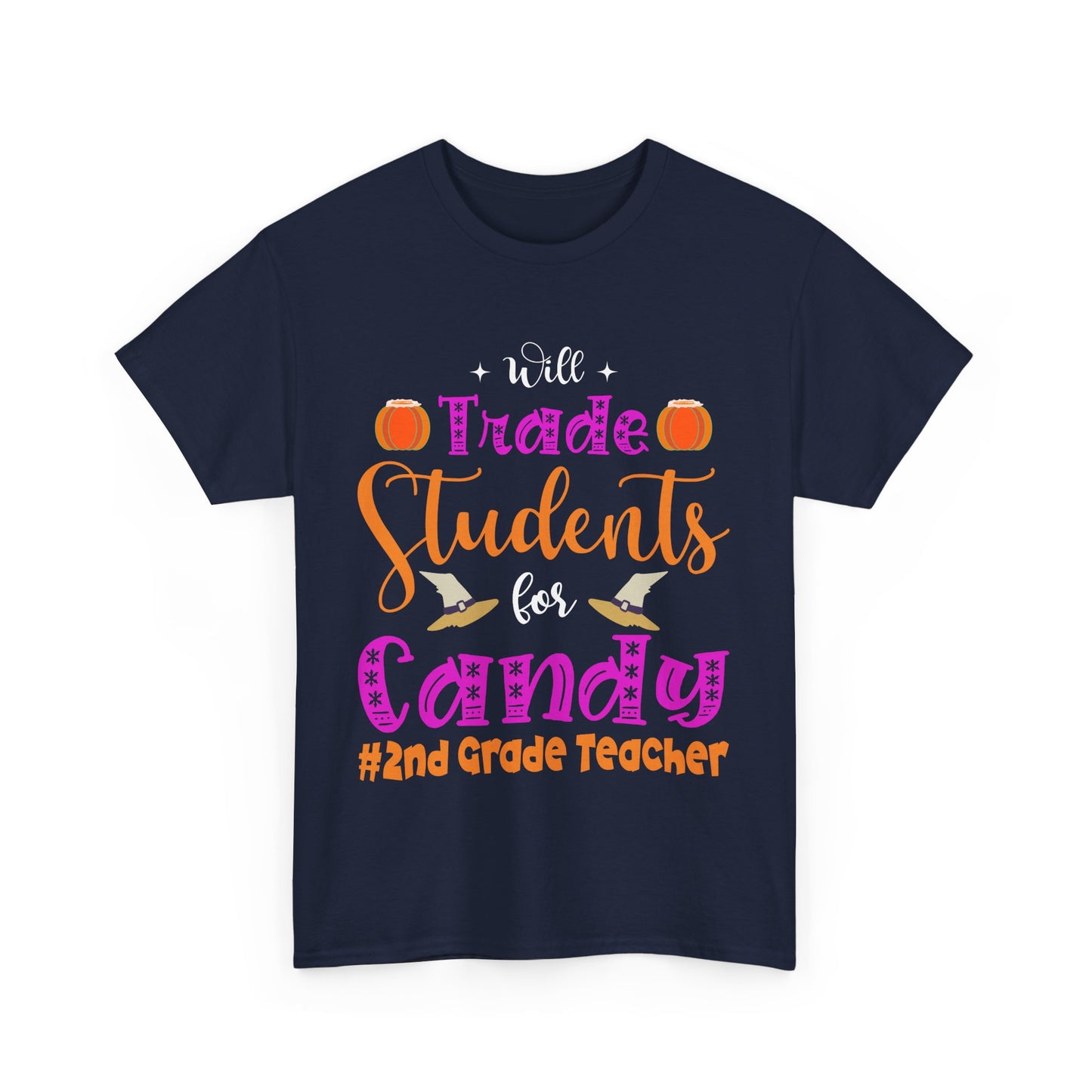 Trade Students for Candy #2nd Grade Teacher Halloween School Tee Unisex