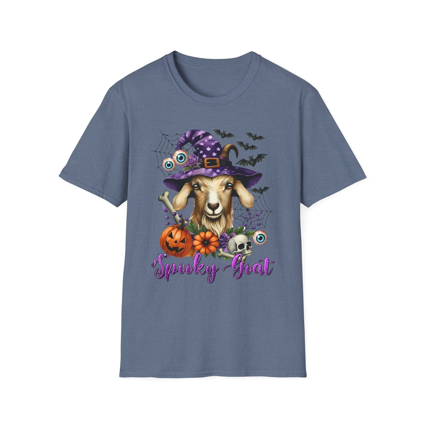 Spooky Goat Fall Halloween Farm  Unisex Softstyle T-Shirt