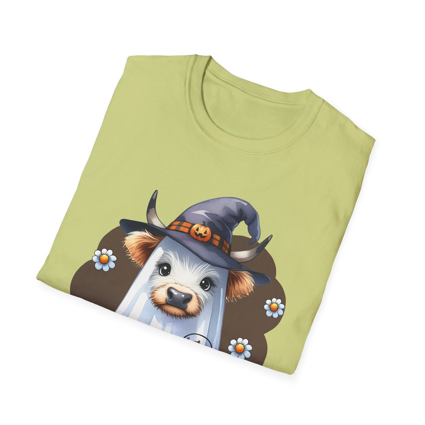 Funny Cow Halloween T-Shirt - "Bull Sheet" Unisex Softstyle Tee