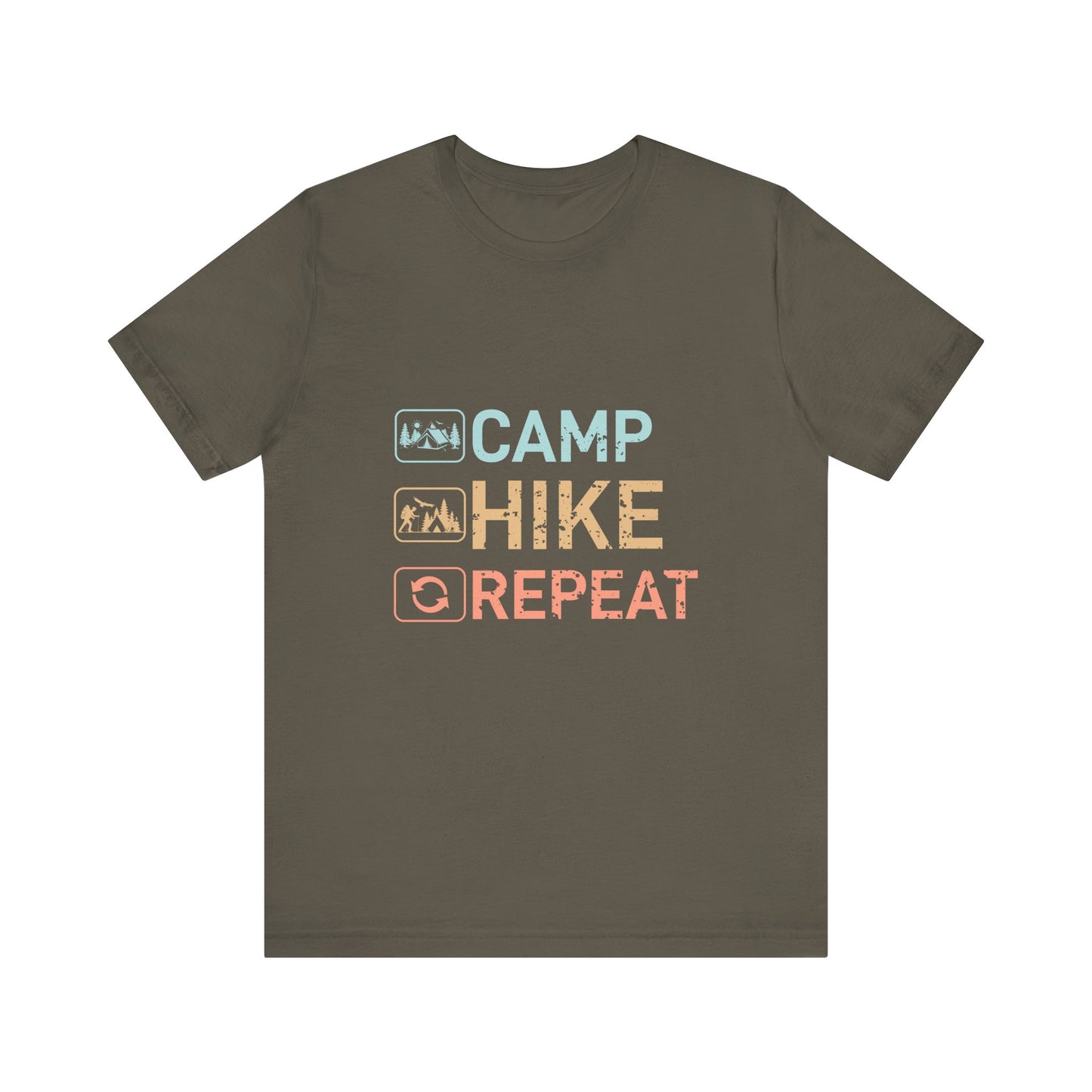 Camp Hike Repeat Unisex Jersey Short Sleeve Tee