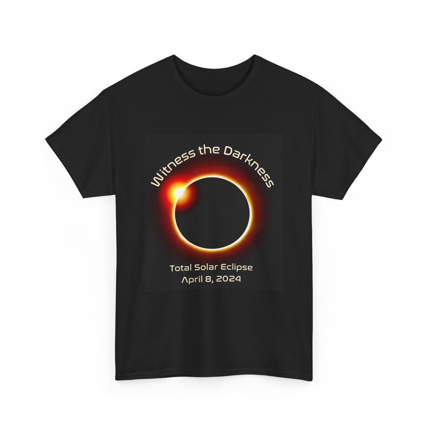 Total Solar Eclipse Tshirt Witness the Darkness Unisex Heavy Cotton Tee