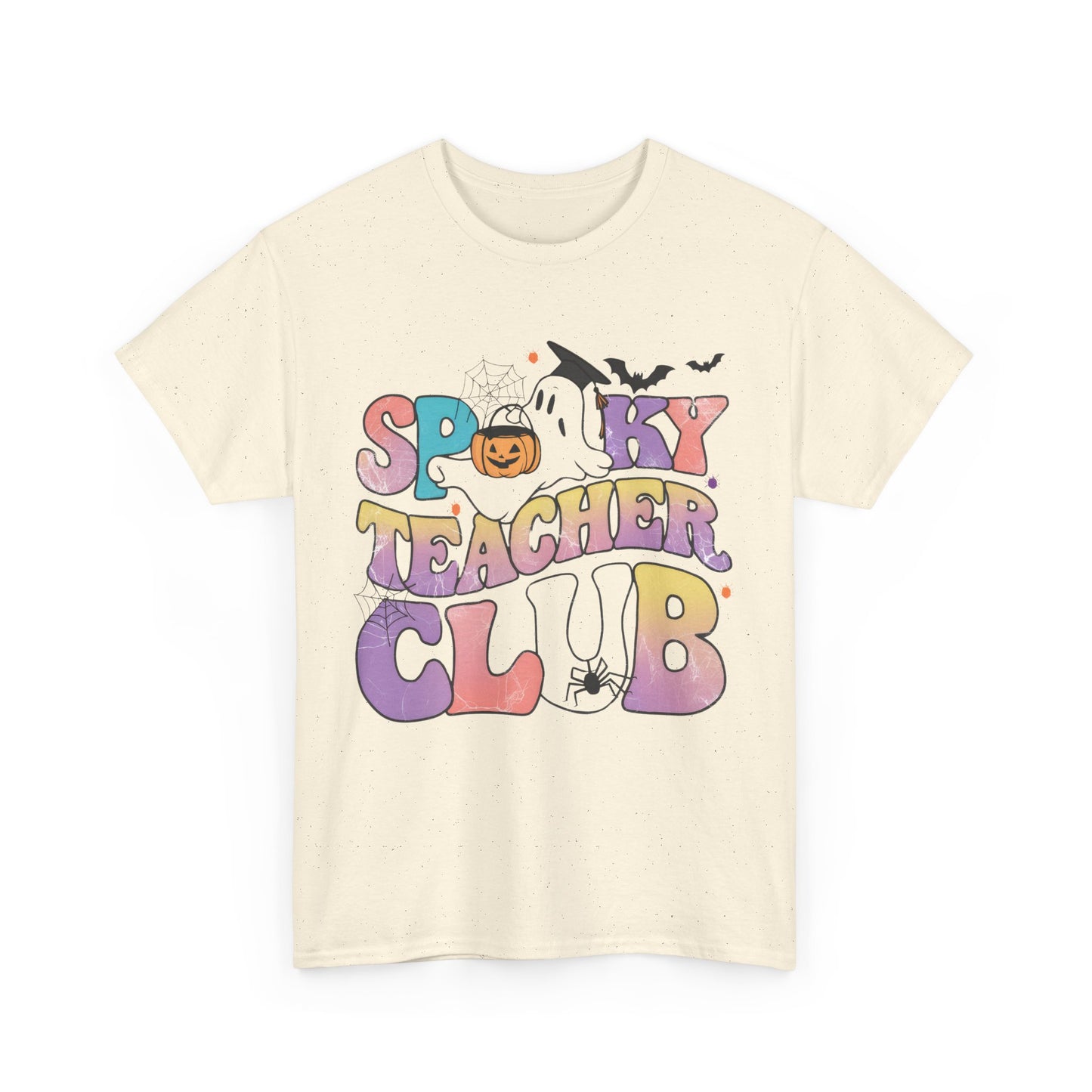 Spooky Teacher Club Unisex Heavy Cotton Tee - Perfect for Halloween Celebrations