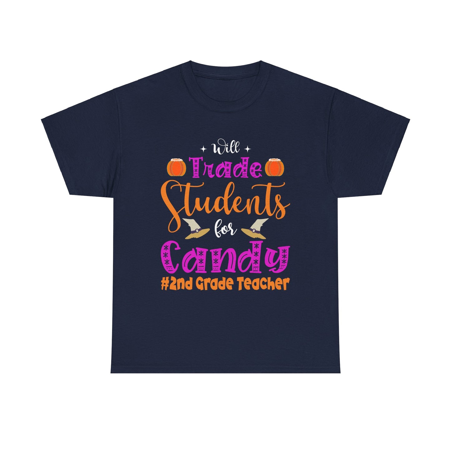 Trade Students for Candy #2nd Grade Teacher Halloween School Tee Unisex