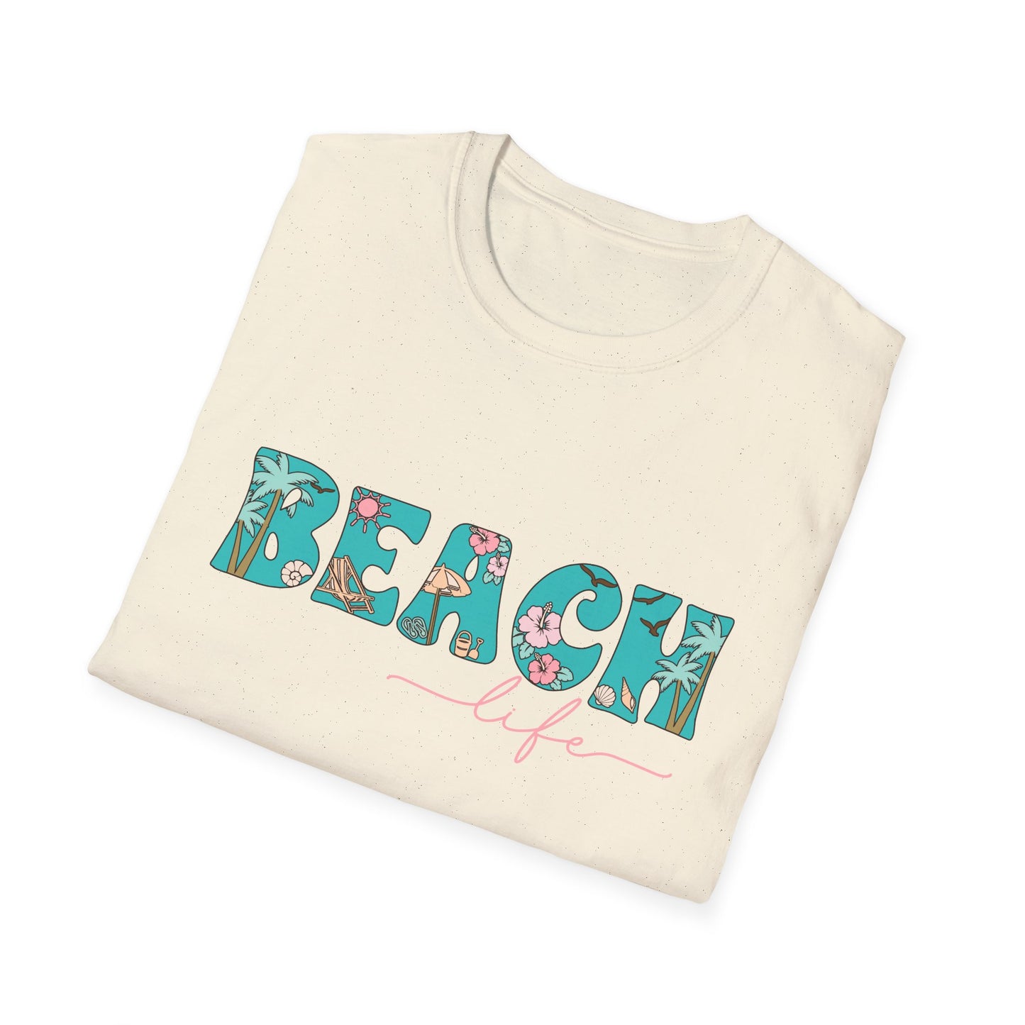 Beach Life High Tides Good Times Unisex Softstyle T-Shirt