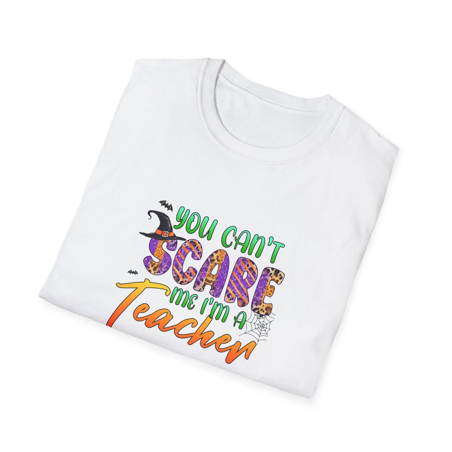 You Can't Tame Me I'm a Teacher Halloween T-Shirt | Unisex Softstyle Tee for Educators | Fun and Inspirational Gift