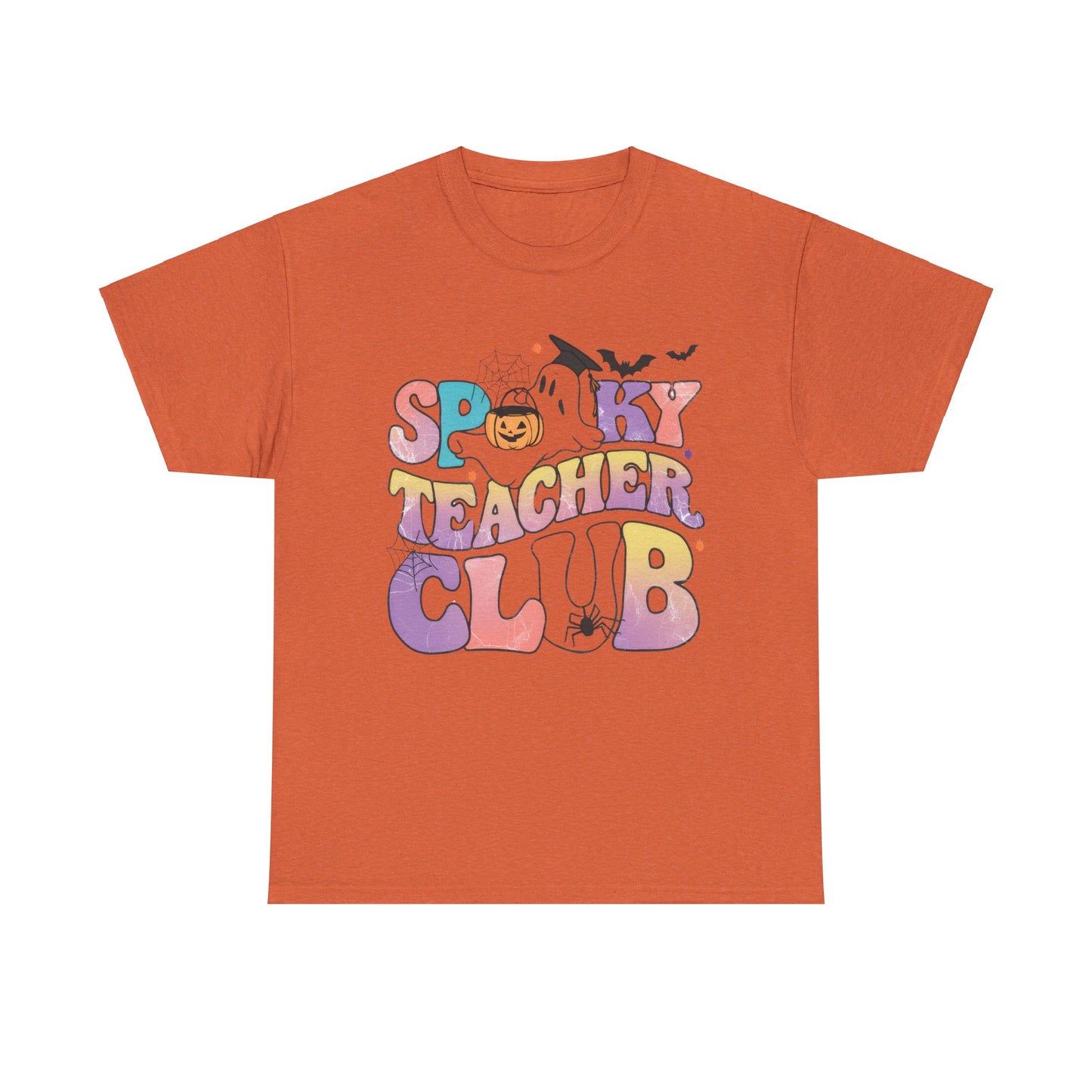 Spooky Teacher Club Unisex Heavy Cotton Tee - Perfect for Halloween Celebrations