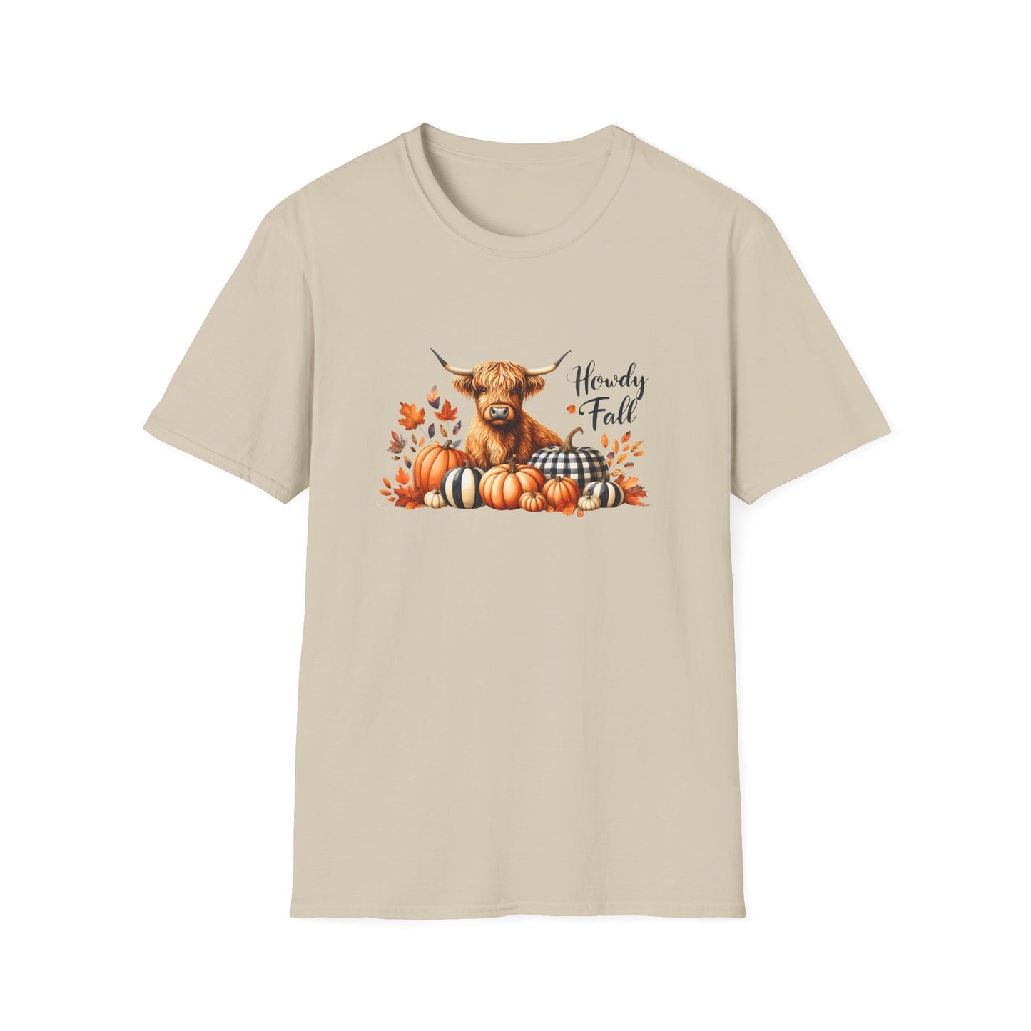Autumn Cow Graphic T-Shirt - Perfect for Fall Celebrations