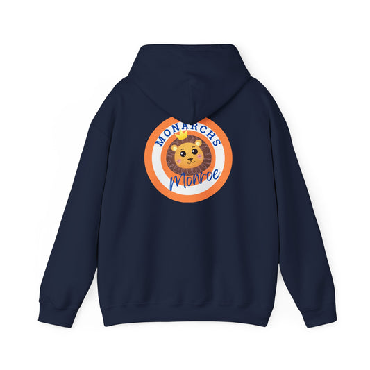 Monarchs Hoodie with Cute Lion Design ON THE BACK - Unisex Heavy Blend™ Sweatshirt