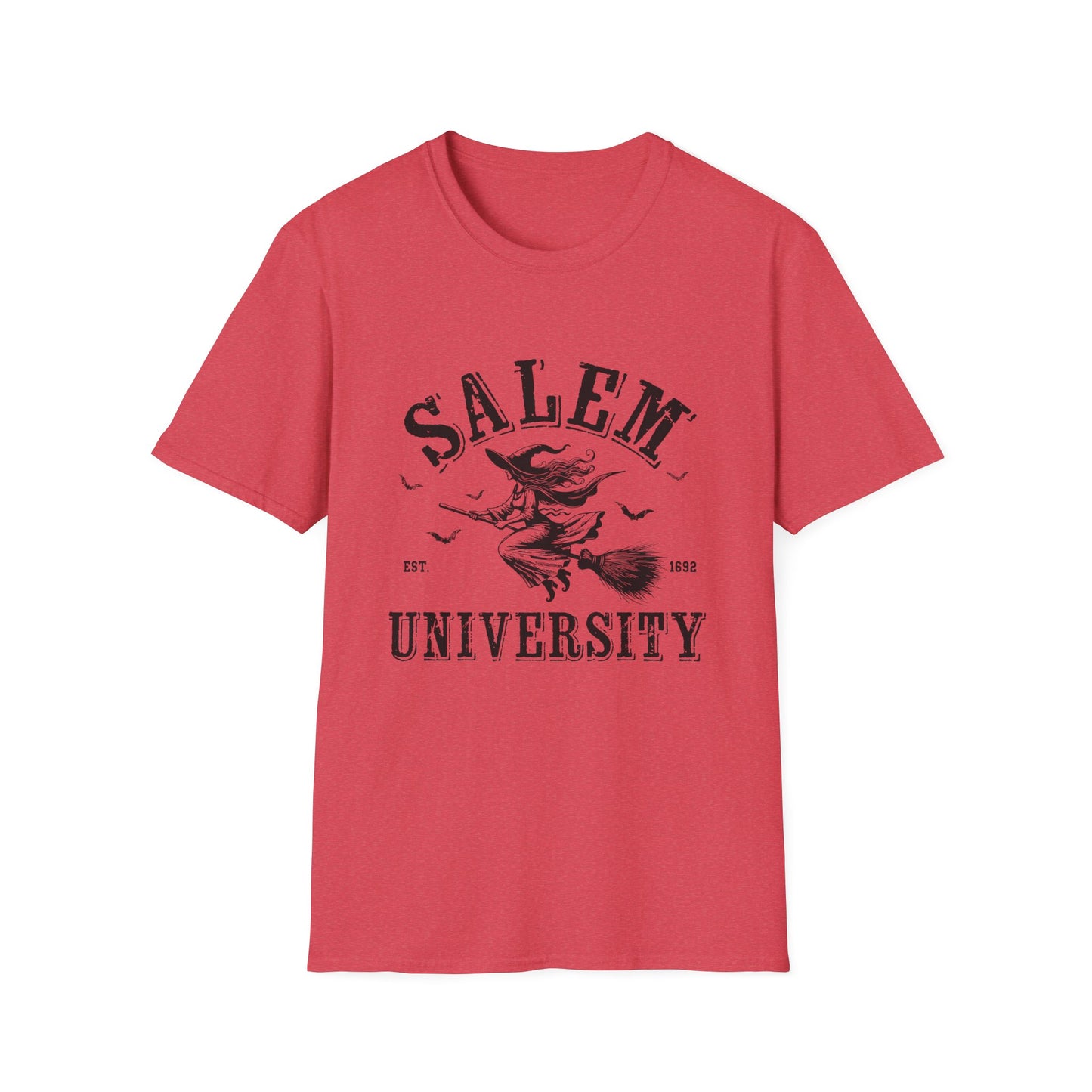 Salem University Vintage Witchy T-Shirt | Unisex Softstyle Tee | Perfect for Halloween & College Spirit