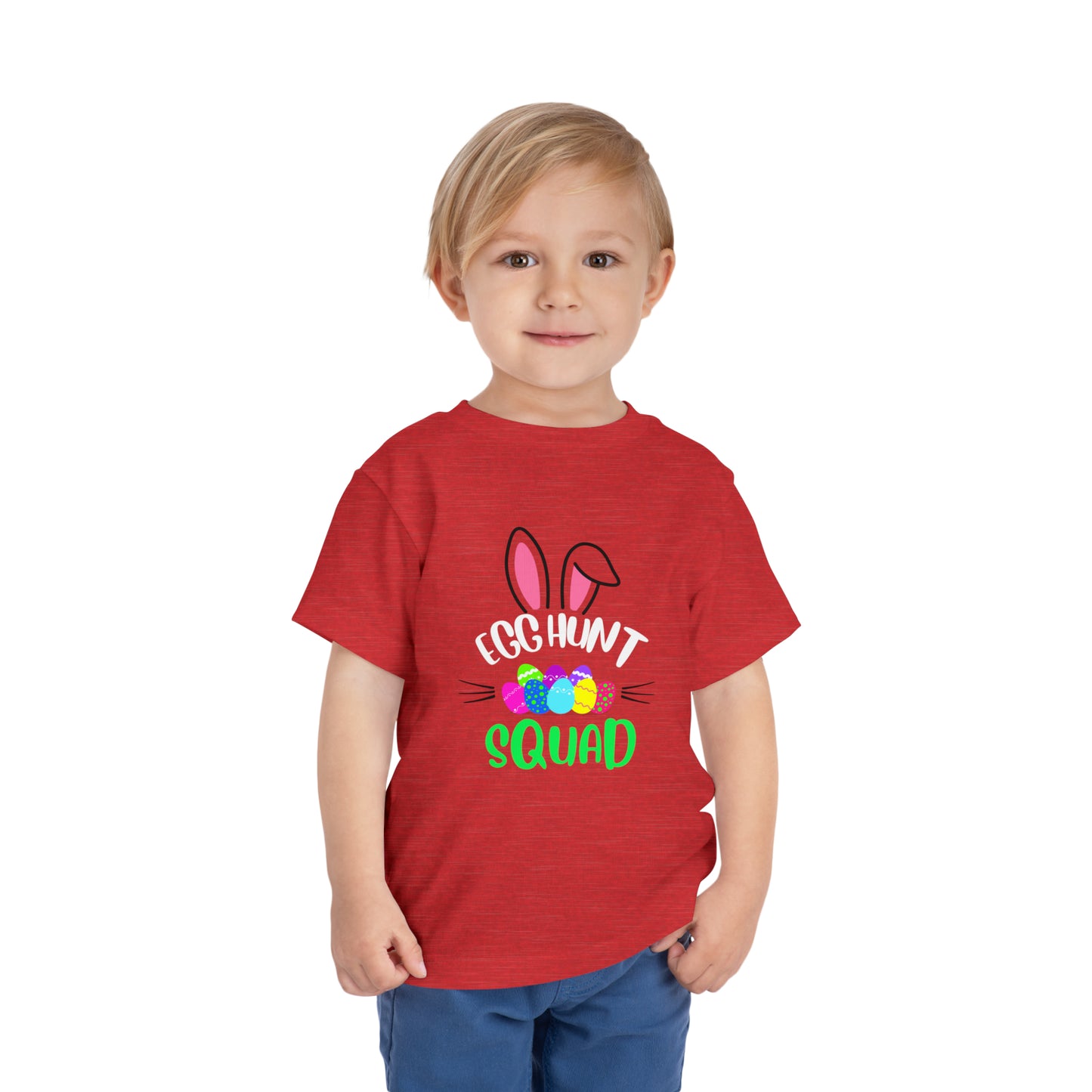 Egg Hunt Squad Toddler Short Sleeve Tee