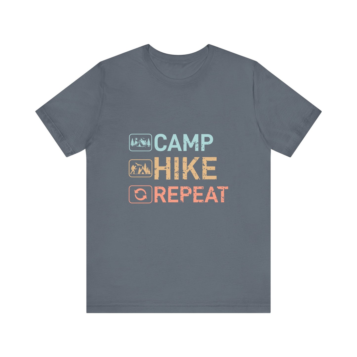 Camp Hike Repeat Unisex Jersey Short Sleeve Tee