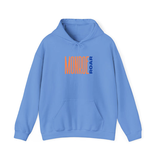 Monroe Roar Unisex Heavy Blend™ Hoodie – Comfortable Graphic Sweatshirt in Blue