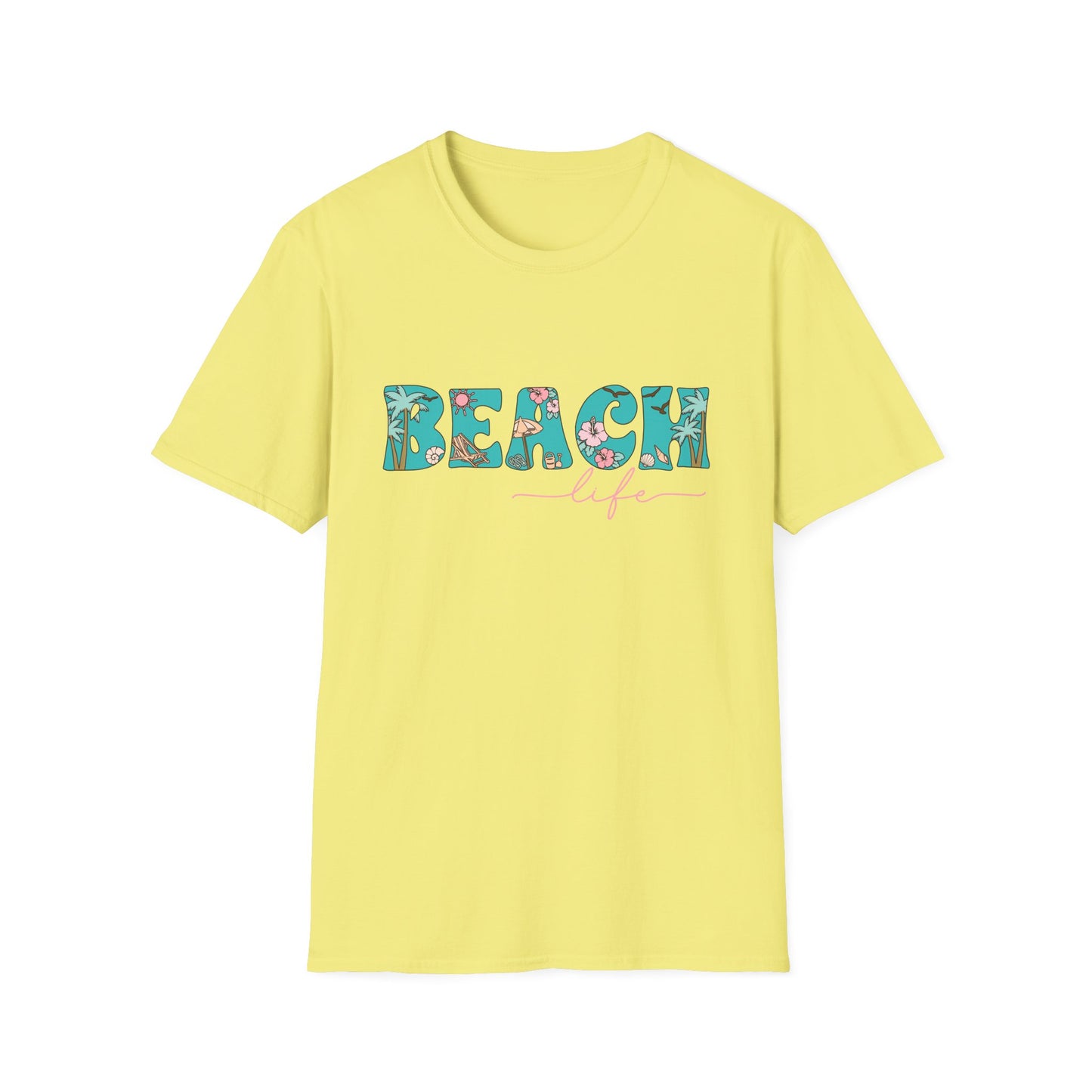 Beach Life High Tides Good Times Unisex Softstyle T-Shirt