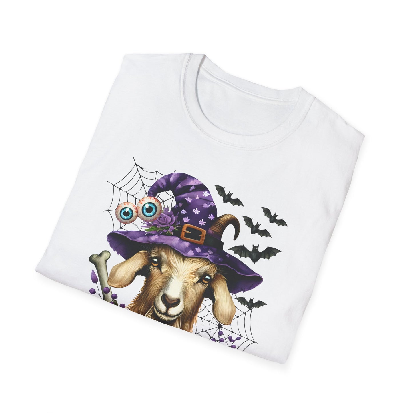 Spooky Goat Fall Halloween Farm  Unisex Softstyle T-Shirt