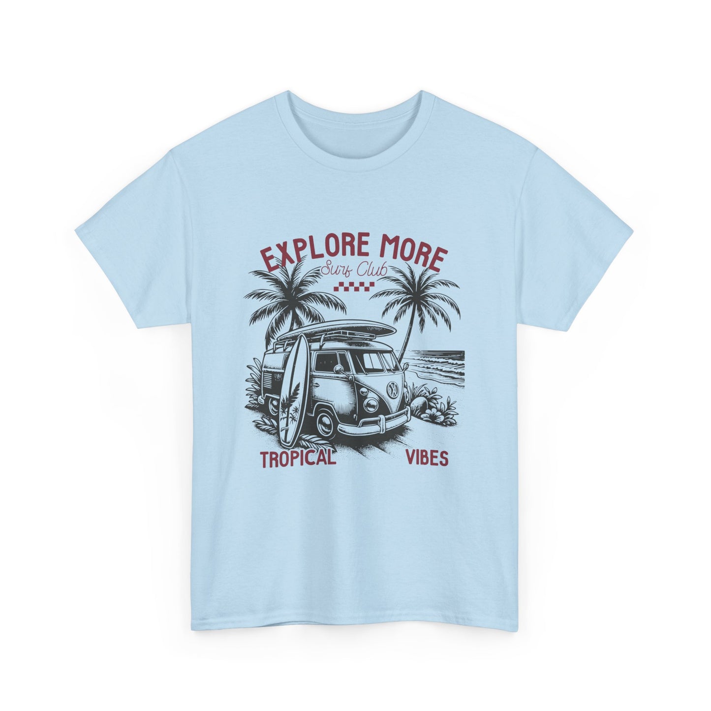 Explore More Surf Club Vintage Summer/Surf Unisex Heavy Cotton Tee