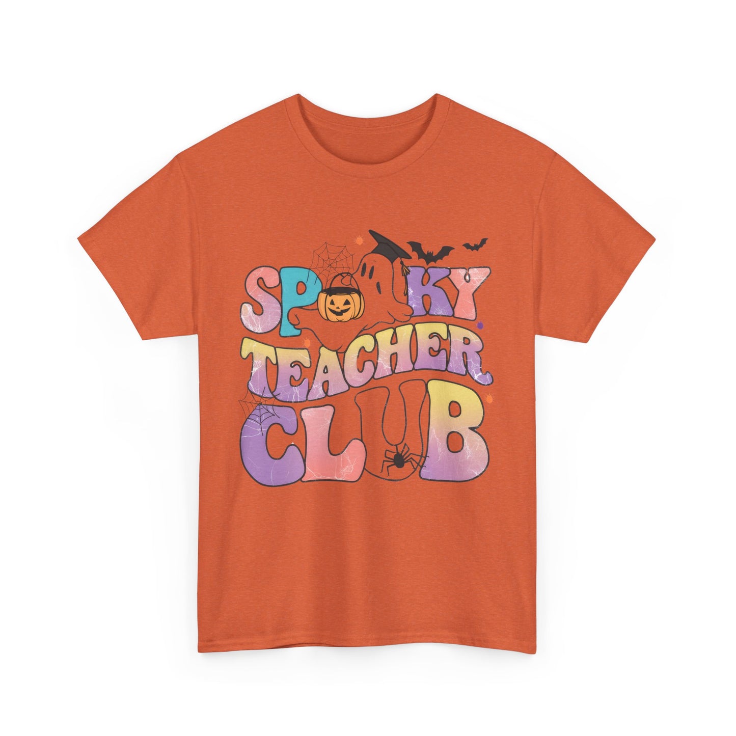 Spooky Teacher Club Unisex Heavy Cotton Tee - Perfect for Halloween Celebrations