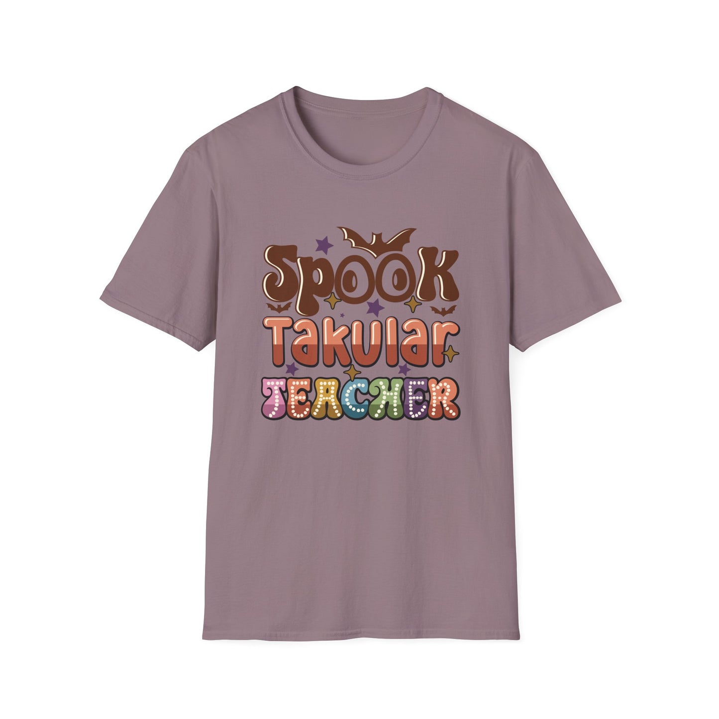 Spooktacular Teacher Unisex Softstyle T-Shirt - Fun Halloween School Teacher Apparel