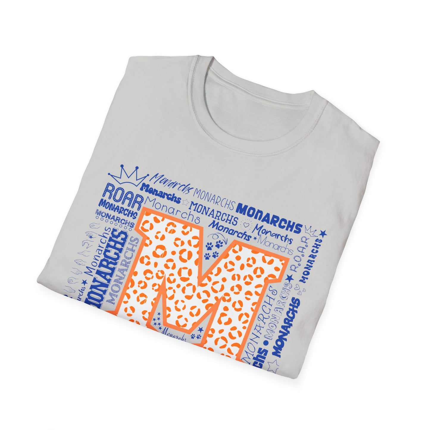 Orange Leopard M Monarchs Softstyle T-Shirt - Perfect for Team Spirit & Celebrations